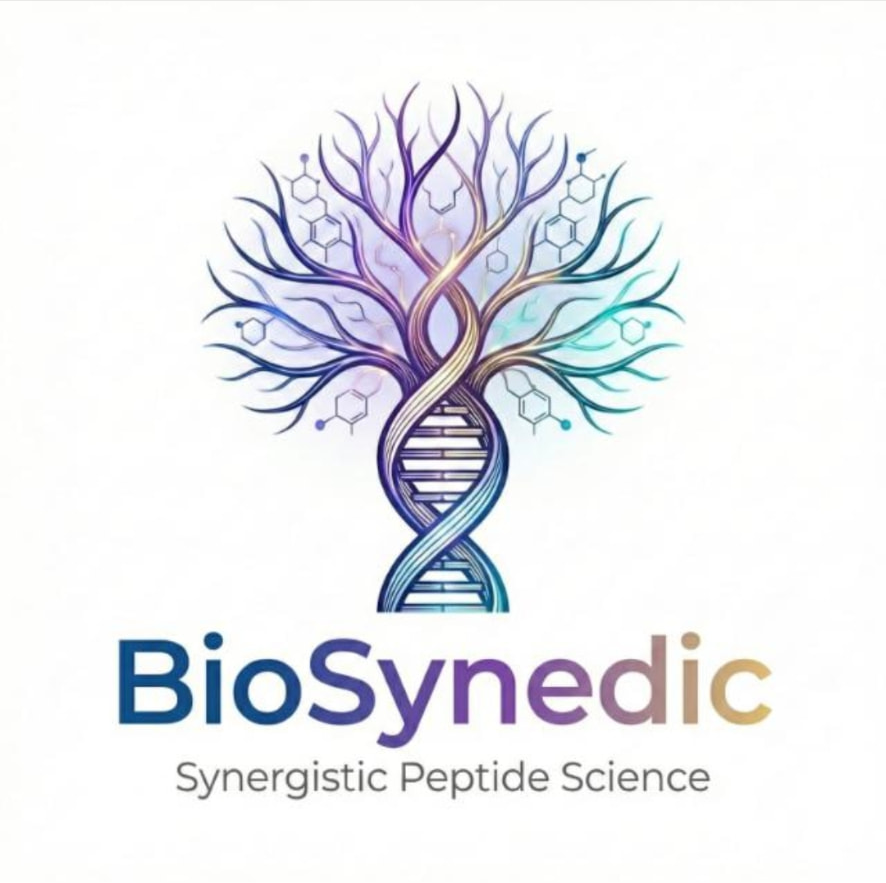 Logotipo BioSynedic com árvore e hélice de DNA